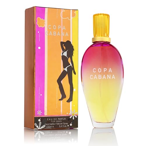 Copa Cabana for Women - Top Notes of Lemons Orange & Jasmine petals - Base Scents of Amber - Fruity Citrusy & Woody Accords - Natural & Free of Parabens - Elegant 100ml Bottle Parfume For Women