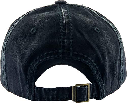 Image of KBETHOS Flag USA America Military Thin Blue Line Thin Red Line Vintage Distressed Baseball Cap Dad Hat Unisex Adjustable