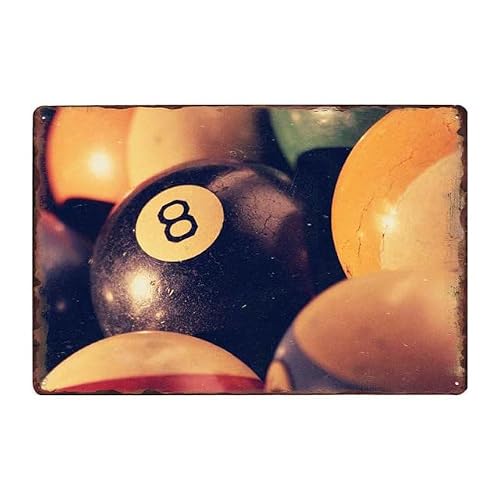 Billiards club - Metal Tin Sign Retro Vintage Plaque