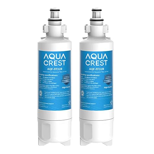 AQUA CREST 257760 Ersatz-Kühlschrank-Wasserfilter, kompatibel mit Panasonic CNRAH 257760, CNRBH-125950 (2)