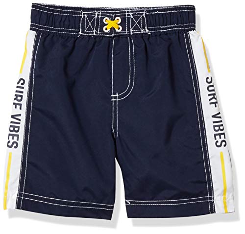 iXtreme Boys' Toddler Swim Trunks Quick Dry Board Shorts Mesh Lining, Navy, 3T