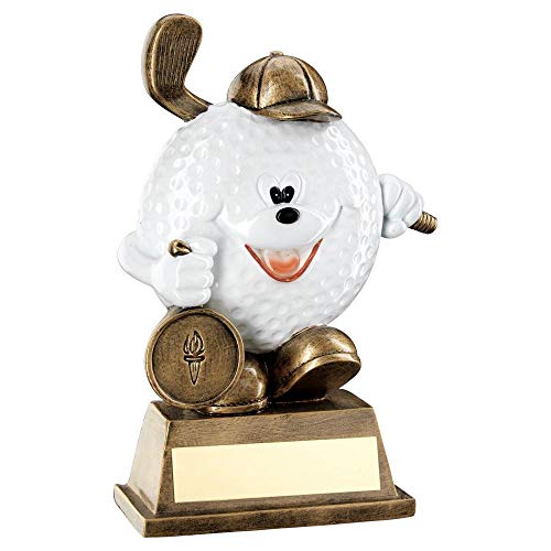 Lapal Dimension Trophée en forme de balle de golf Brz/blanc (centre de 2,5 cm) – 14,6 cm