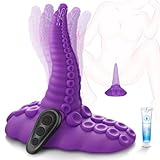 Sex Toys Riding Monster Dildos - Adult Toys Fantasy Tentacle Dildo Vibrator with 10 Modes for G Spot Vagina Anal Stimulation, Vibrating Suction Cup Vibrator Silicone Dragon Dildo, Adult Sex Toys Games