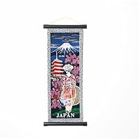 Amazon.co.jp: 日本のお土産 掛け軸 桜 舞妓 豆(縦41×横18cm) 日本製