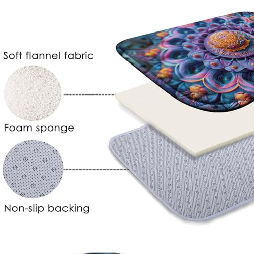 Tapis de bain mousse mémoire 3D de qualité supérieure lavable en machine