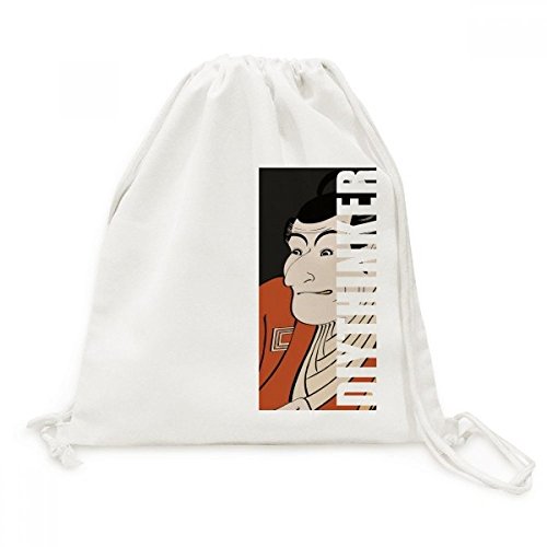 Sac à Dos Cordon Toile Kimono Homme Léger Style Japonais