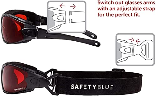 Image of Sleep Savior Deluxe Red Lens Night Glasses - Blue & Green Light Blocking Glasses for Better Sleep /Increase /Eliminate Eye Strain /