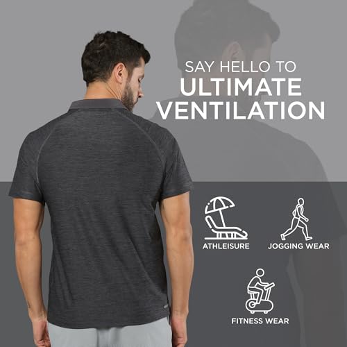Image of Men's Lightweight Dry Rush Tech Polo | Moisture-Wicking, Breathable, Stretchable, Wrinkle-Resistant, Quick-Dry, Anti-Odor