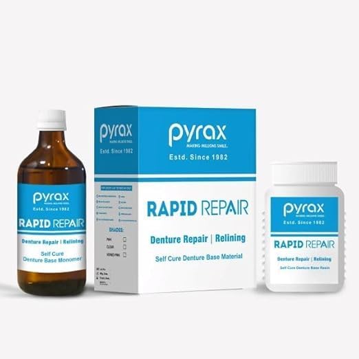 Rapid Repair 400 g Powder Shade Clear for Denture Repair laboratory Pack