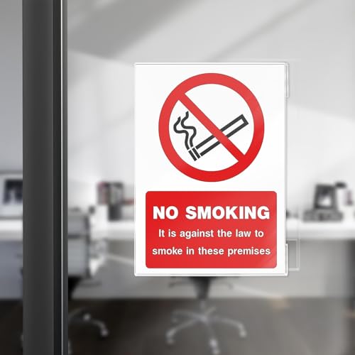 Acrylic Sign Holder 8.5x11 Inch , Acrylic Display Stand Clear Wall Mount Advertise Display Frame ,Glass Window Wall Holder for Mall Office Home Store Restaurant - Thumbnail 5