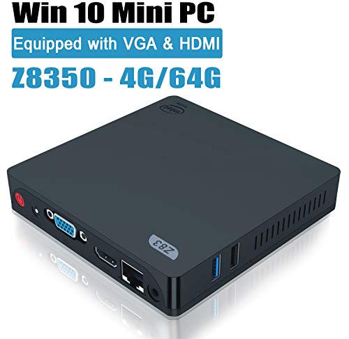 Windows 10 Mini PC, Z83-V Upgraded 4GB/64GB eMMC Intel Quad-Core Atom x5-Z8350 Mini