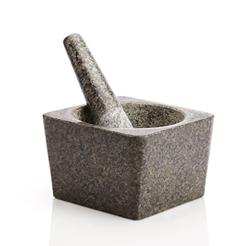 Granite Mortar and Pestle, 5 inch Square