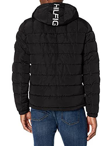 Image of Tommy Hilfiger Men's Midweight Sherpa Lined Hooded Water Resistant Puffer Jacket