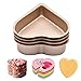 Tortiera Piccola Teglia a Forma di Cuore Teglia per Torta a Cuore 3 Pezzi 10 Cm Stampi per Muffin Mini Tortiere A Cerniera Stampo Per Pane Set Tortiera Antiaderente Articoli da Forno per la Cucina
