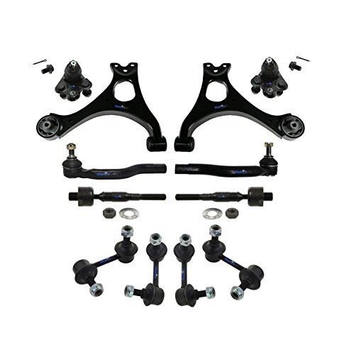 PartsW - 12 Pc New Front & Rear Suspension Kit Control Arm, Ball Joints, Sway Bars, Outer & Inner Tie Rod Fits Honda Civic 2006-2011 1.8L L4 Engine Models