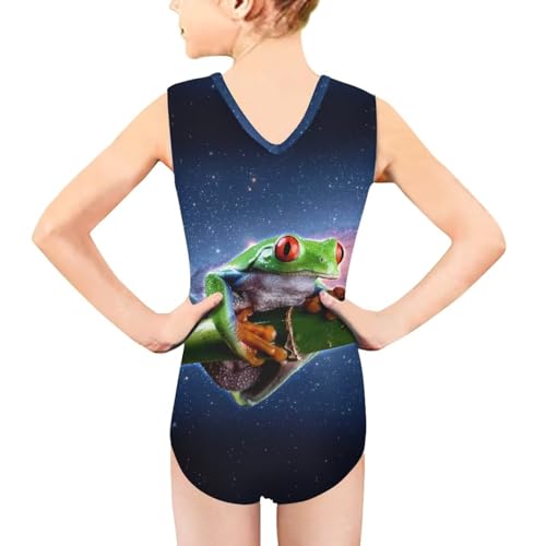 Image of Girls Fashion Print One Piece Swimsuit Bathing Suit Gymnastic Leotard for Kids, 5-14 Years