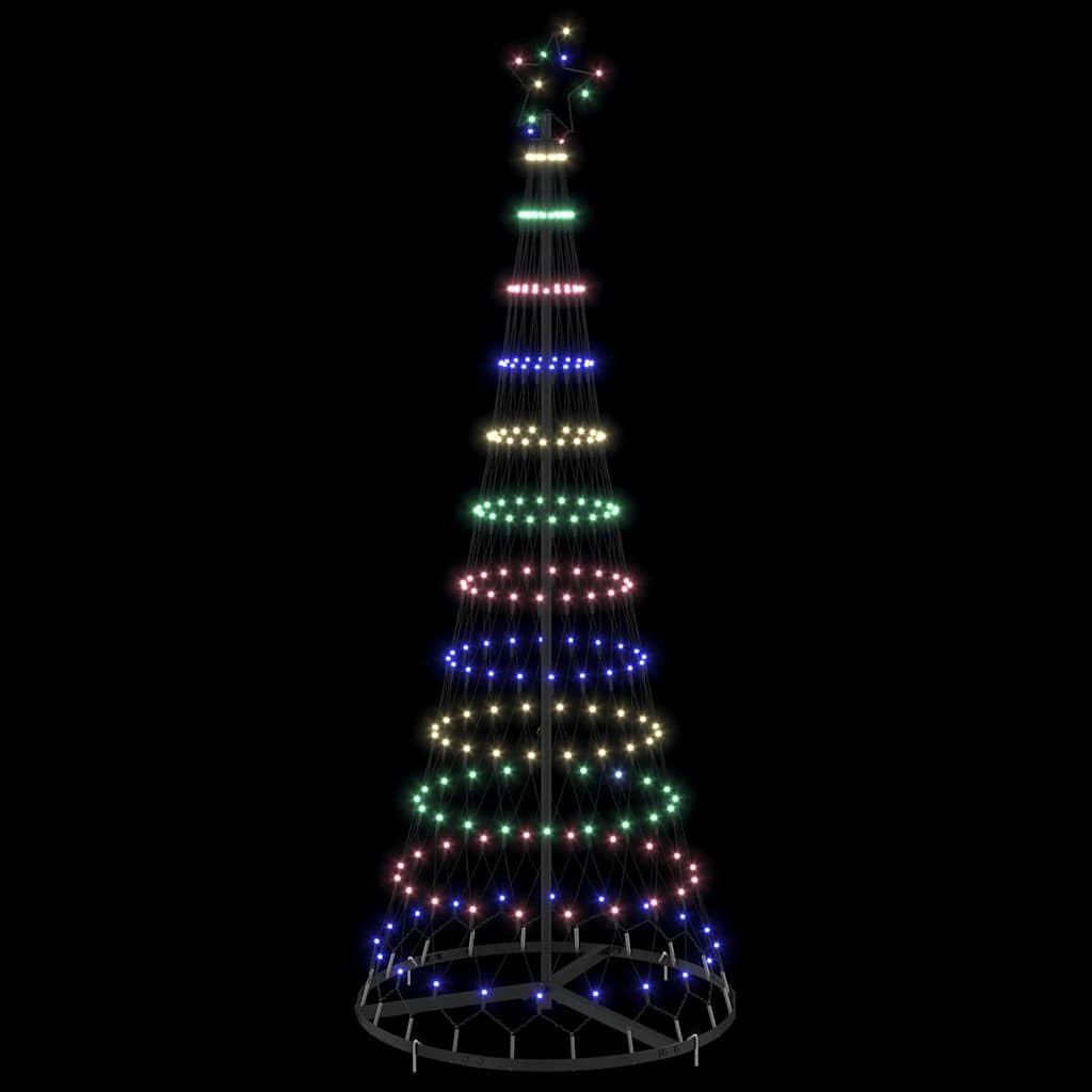 Choinka LED wielokolorowa, 71 x 71 x 184,5 cm, metalowa, ze stojakiem, 8 trybów świecenia, do użytku wewnątrz i na zewnątrz