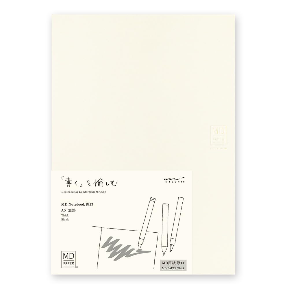 Midori 15350006 Notebook, MD Notebook, A5, Thick, Unruled