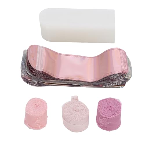 Signets acryliques clairs et blancs avec 50 sacs de rosée et 3 rubans pour bricolage créatif