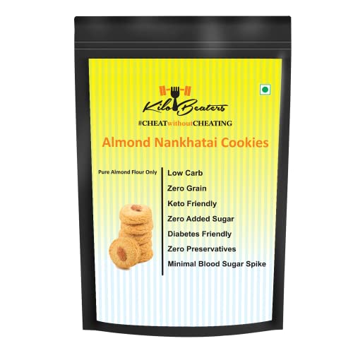 Image of Kilobeaters Almond Nankhatai Cookies, Zero Sugar & Zero Preservatives - (100 gm)