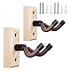 DIDA Gitarrenwandhalterung, Massivholz Gitarrenaufhänger Gitarrenwandaufhänger Gitarrenzubehör Drehbar U-Form Hartholz Gitarrenhalter Haken für Akustik E-Gitarre (2, Ashwood)