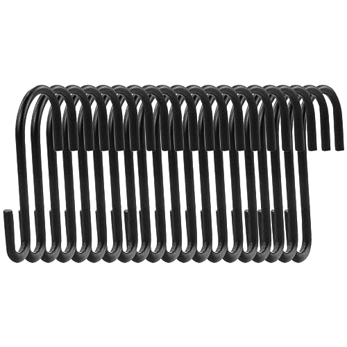 LWMLWM S crochets, 20 pièces, crochets en S, en aluminium, idéal pour cuisine, armoire, garage et jardin pour casseroles et casseroles, tasses à café,...