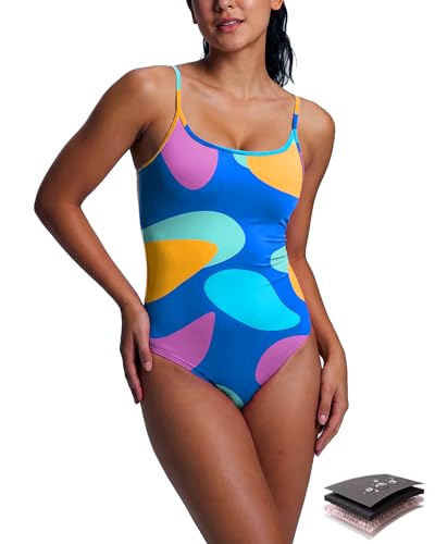 Image of Period Swimwear for Teens One Piece Ultra-Thin Quick-Dry Leakproof Tummy Control Swim Suit ,Multi