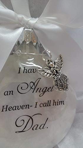 Father Memorial Christmas Ornament Sympathy Gift Angel in Heaven I Call Him Dad