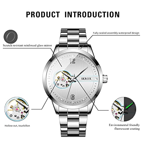 Forsining AH701 Mens Mechanical Tourbillon Watches Self-Wind Automatic Wrist Watch thumb #4