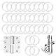 Fitschenringe Zimmertüren Kunststoff 120 Stück 1mm & 2.4mm Unterlegscheiben Türscharnier 10,2 mm X 15 mm Montageringe Ohne Abriebspuren Fitschenringe