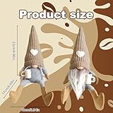 Mineup 2pcs Coffee Gonk Gnome Plush, Handmade Swedish Tomte Gnomes, Farmhouse Scandinavian Figurine for Christmas Decorations, Cafe Kitchen Home Office Decorations, Coffee Lovers Gifts, Brown - Image 3