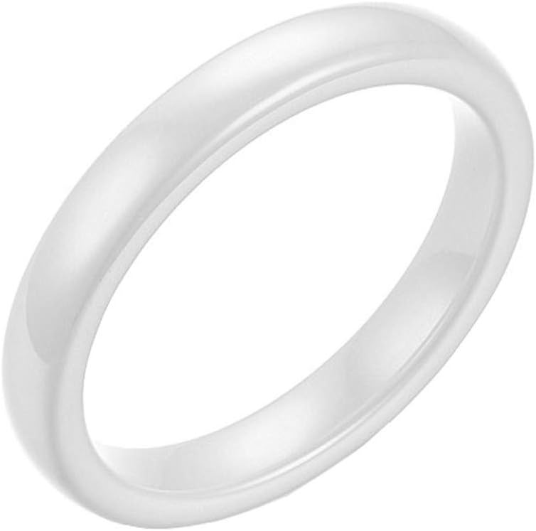 PAURO Damen Ring Aus Keramik & Edelstahl - Zirkonia Verlobungsring 4mm Breite
