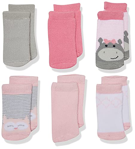 Luvable Friends Unisex Baby Newborn and Baby Socks Set, Hippo, 0-6 Months