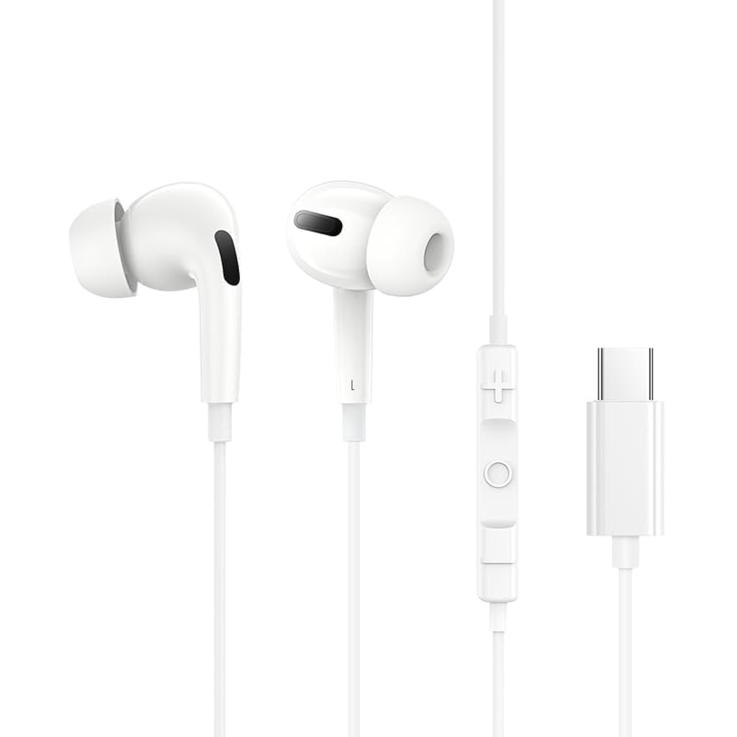 Baseus Encok CZ18 Type-C Wired Earphones – In-Ear USB-C Headphones with Noise Isolation, HD Microphone & In-Line Controls, 10mm Dynamic Drivers, Comfortable Fit Eartips, Durable TPE Cable – White