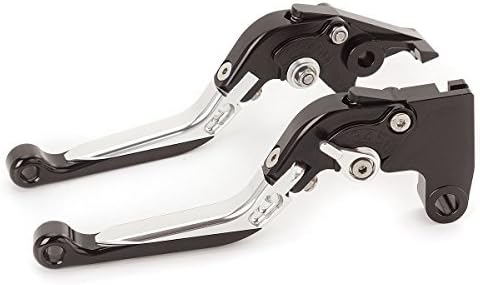Miniatura 101 de FXCNC Billet Folding Extendable Adjustable Brake Clutch Levers Compatible with Raptor YFM660 01-04, TTR125L/LE/LW 00-16, Banshee 350 02-06