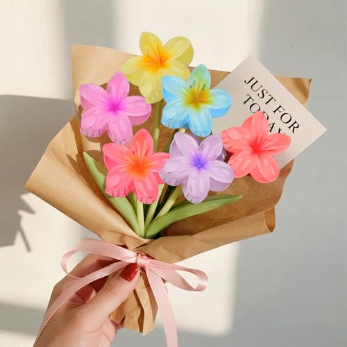 Balloome Hawaiian Flower Claw Clips, 6-Pack (Multicolored) — view 6
