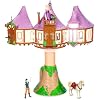 Disney Store Action Toys Rapunzel Tower Playset - 19-Piece Tangled Play Set with Rapunzel, Flynn & More Princess Toys- Includes Tower Apartment, Sculpted Figures & Art Accessories
