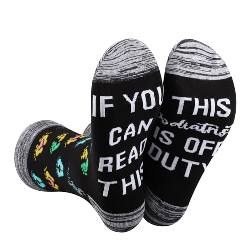 LEVLO 1 Pair Podiatry Medical Hospital Gift This Podiatrist Is Off Duty Socks Doctor Surgeon Gift Clinic Socks (Podiatrist)