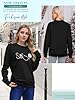 Yihelian Long Sleeve Tops Women Crew Neck Sweatshirt Smile Daisy Graphic Print Shirt Ladies Fashion Casual Blouse Black #3
