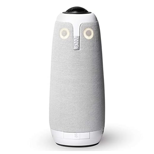 Meeting Owl Pro - 360-grader, 1080p HD Smart Video konferenskamera, mikrofon och högtalare (Automatiskt högtalarfokus & Smart Zooming och ljudutjämning) 