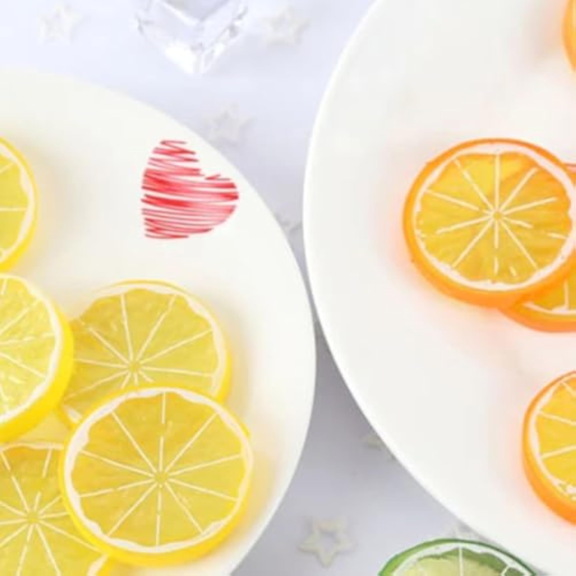 30pcs Realistic Fake Lemon Slices for Home Decor