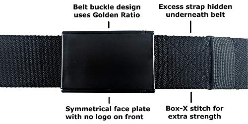 BESTA Men's Elastic Belt with Adjustable Buckle that Hides Excess Strap3