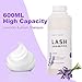 Arison Eyelash Eyelash Extension Shampoo 600ml / Eyelid Foaming Cleanser/Wash for Extensions and Natural Lashes/Paraben & Sulfate Free Safe Makeup & / Professional & Self Use (Lavender)