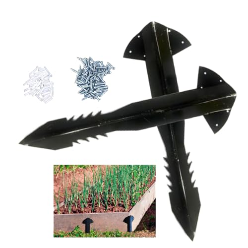 Railway Sleeper Brackets，10 Pack Metal Sleeper Spikes，Galvanised Steel Sleeper Stakes Straight Fence Post Brackets for Planter Garden Bed, Driveway Path Edging Stakes