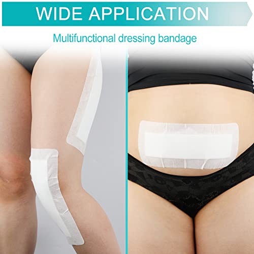 Breathable Adhesive Island Dressing Bandages Bordered Gauze For Knee Replacement 4" X 10" Wound Care With Non Stick Pad No More Wounds Sticking(Pack Of 20) #TOP1