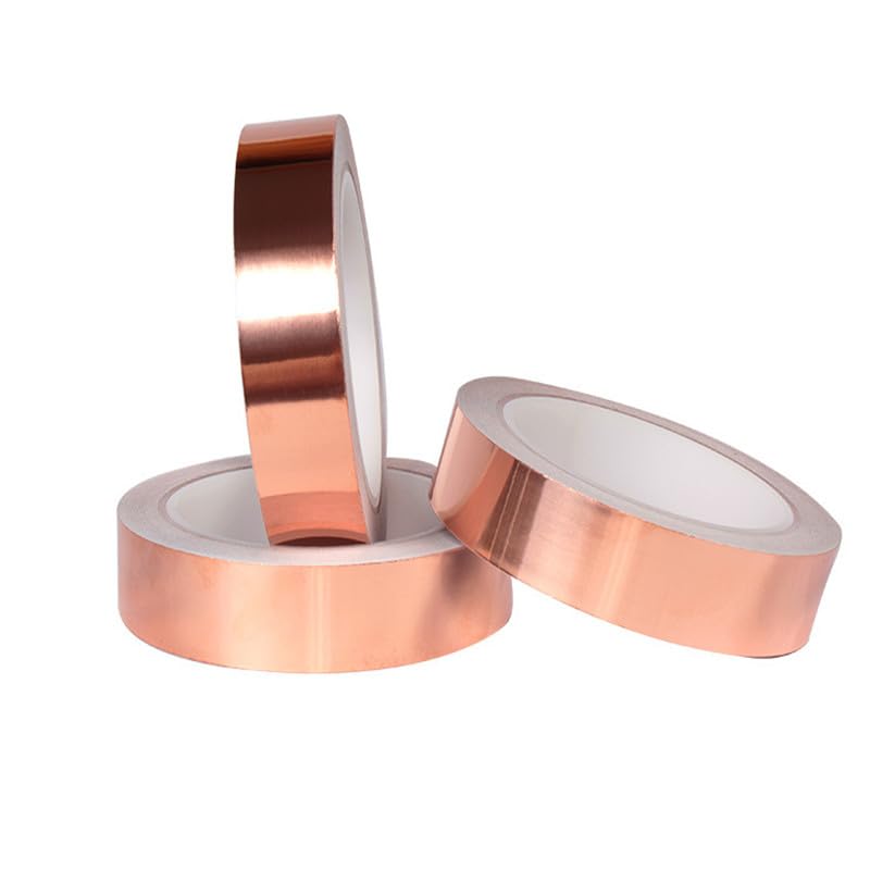 nastro di rame, Festa del papà, Nastro schermante conduttivo monofacciale in lamina di rame da 10M e 25M(50mm,25M)