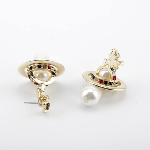 Saturn Pendant Earrings For Women - Anime Nana Girl Punk Saturn Planet Earrings Sliver Gold Gothic Jewelry Anime Gifts… #TOP3