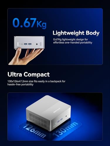 Image of MINISFORUM X1 Lite-255 Mini PC with AMD Ryzen 7 255 (8C /16T), AMD Radeon 780M, 16GB DDR5 RAM 512GB SSD, WiFi 6E+2.5GbE LAN, OCuLink eGPU Mini Computer, HDMI+DP+USB4 Triple Displays Output,4xUSB Type-A