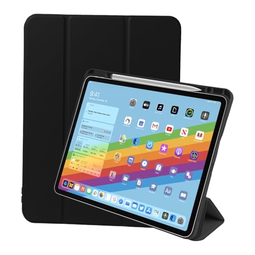 Image of Arctic Fox Smart Folio Case for iPad Pro 11 inch Cover Case (M4 2024) with Pencil Holder, iPad Pro 11 inch 2024,Smart Flip Case Cover for Apple iPad Air with Pencil Holder [Auto Sleep /Wake] - Black