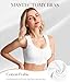 Post Surgery Compression Bras for Women Front Closure Bra with Adjustable Straps (White, XL)